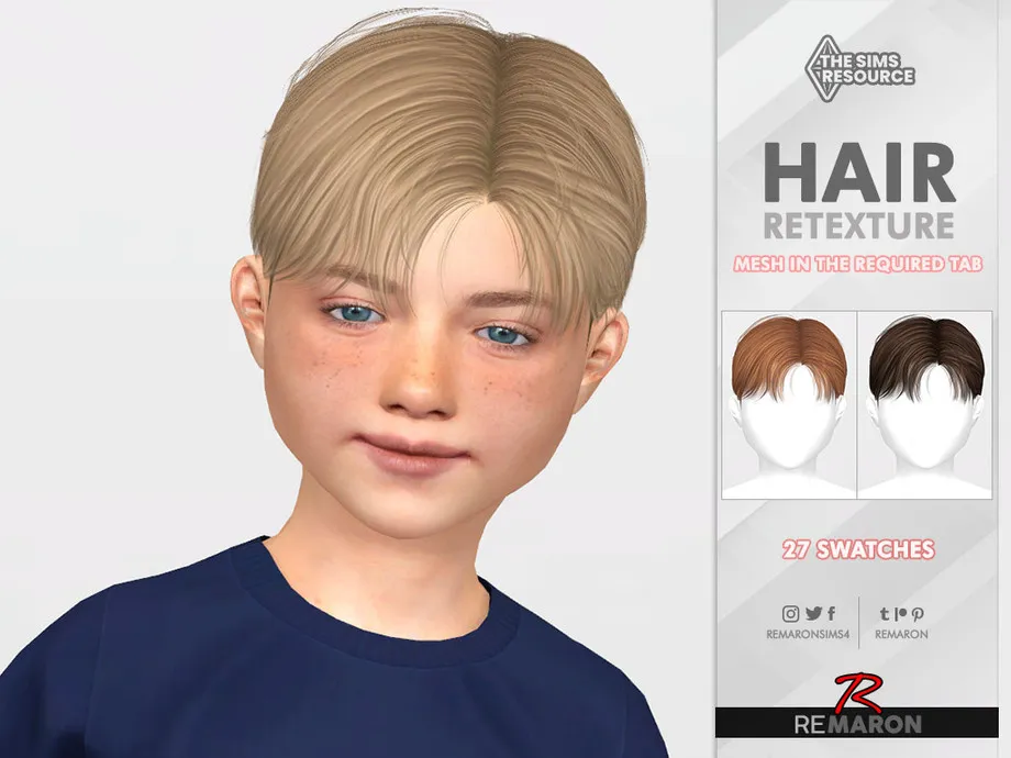 Martini Child Hair Retexture Mesh Needed