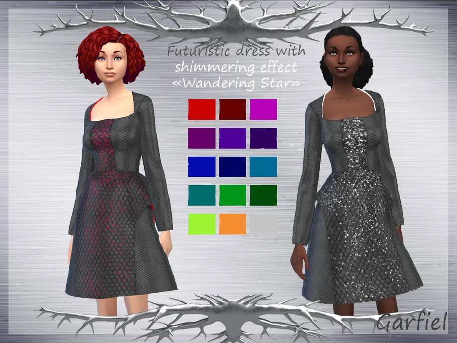 Futuristic dress with shimmering effect "Wandering Star"