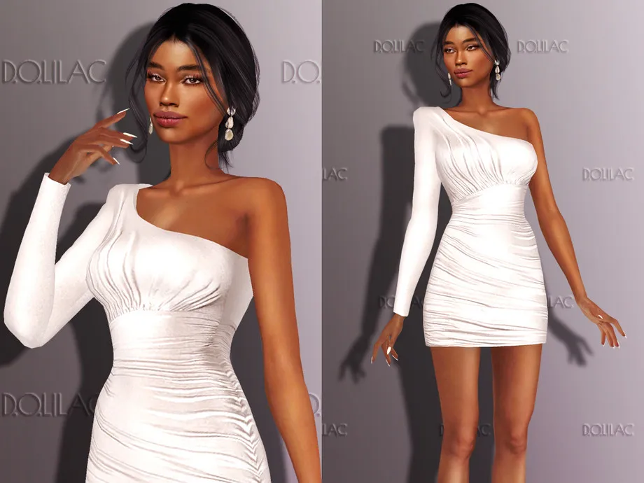 One Shoulder Mini Dress DO287