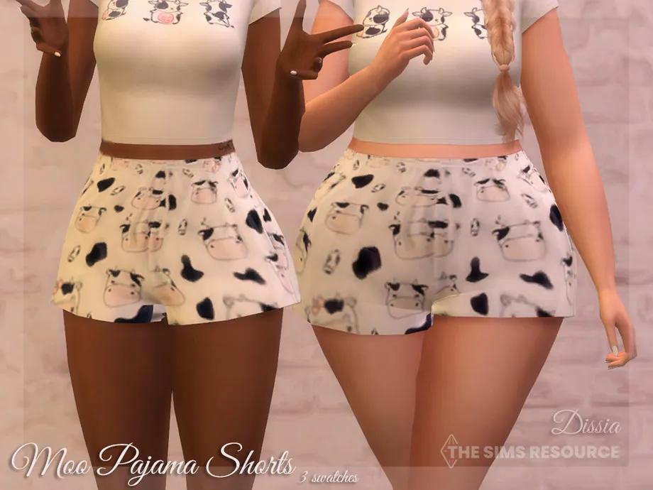 Moo Pajama Shorts