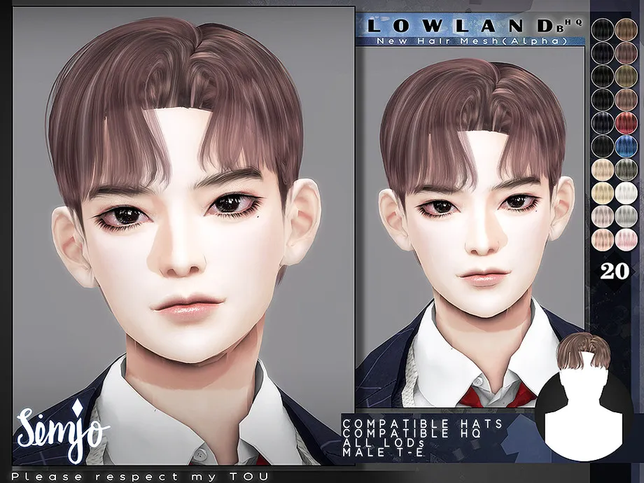 TS4 Male Hairstyle_Lowland_B
