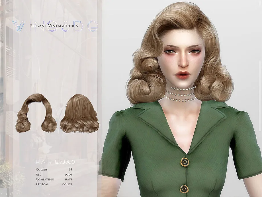 WINGS-ER0305-Elegant Vintage curls