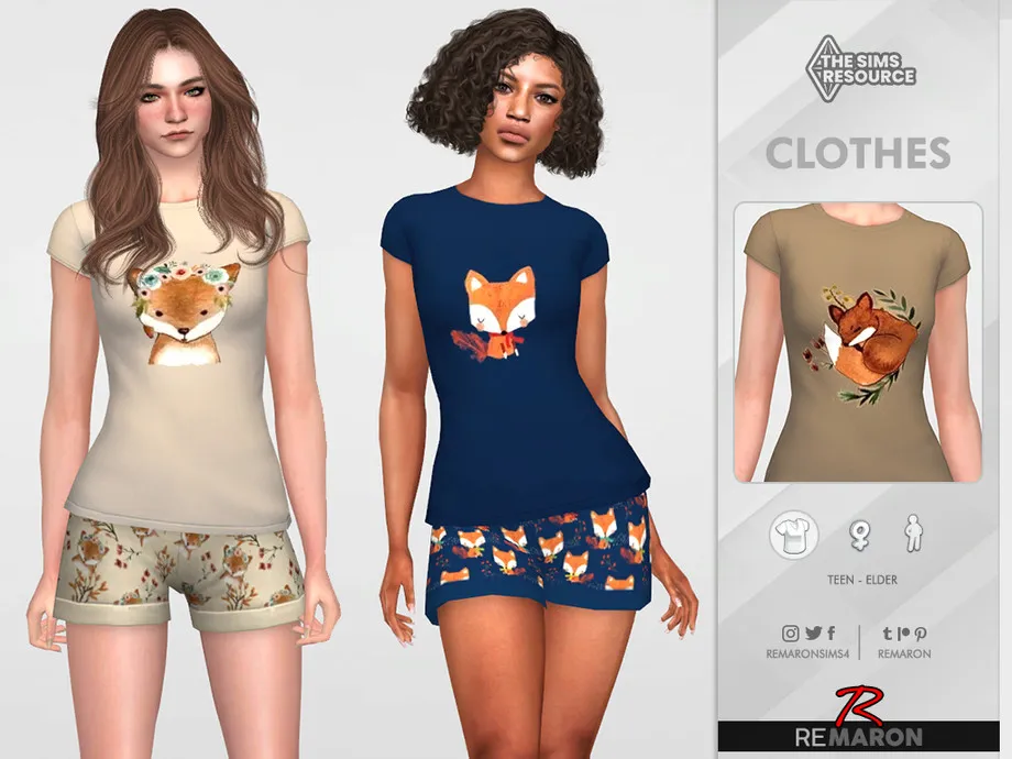 PJ Fox Shirt 01 for Female
