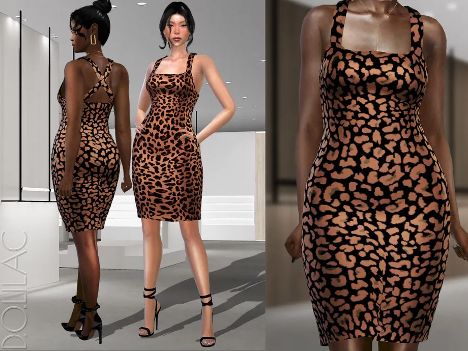 Leopard Print Dress DO316