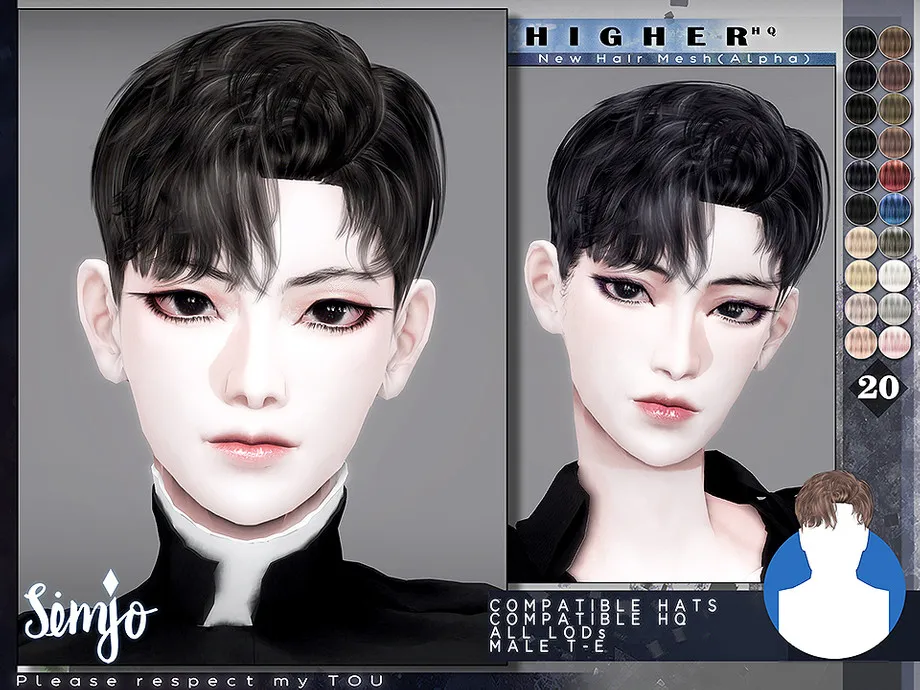 TS4 Male Hairstyle_Higher