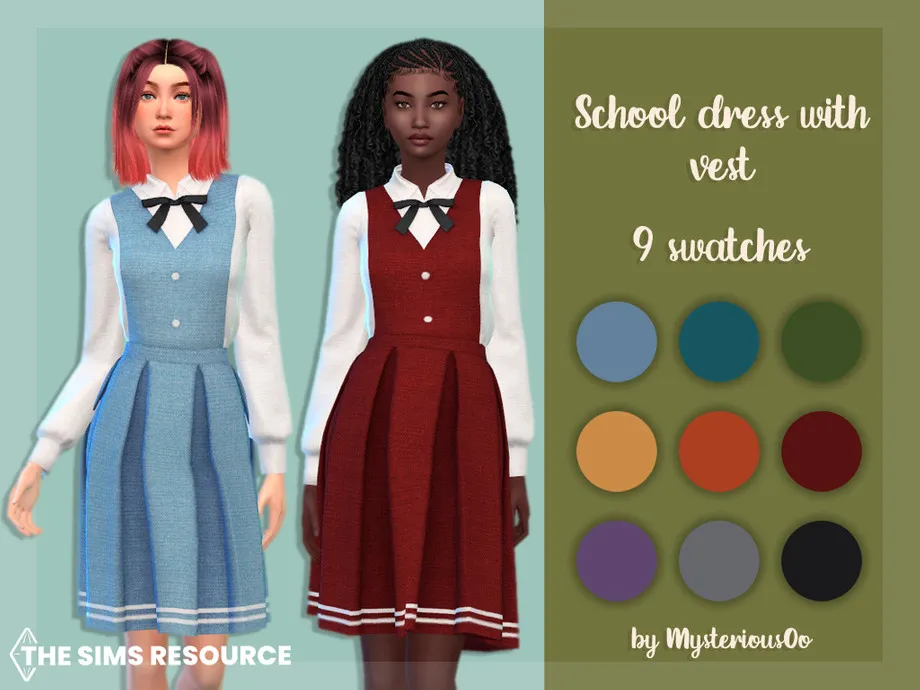 School dress with vest