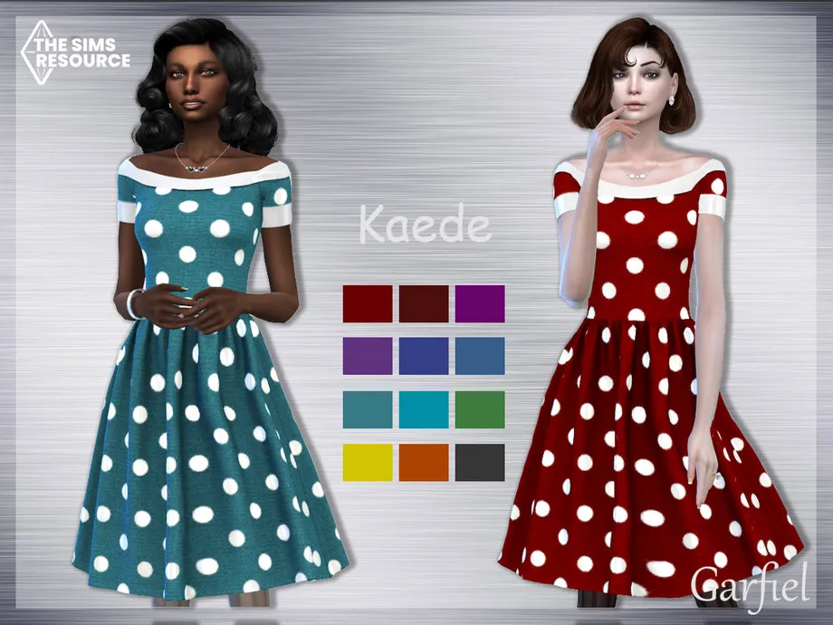 "Kaede" Polka-dot dress
