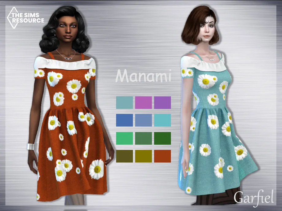 "Manami"  Dress with flowers