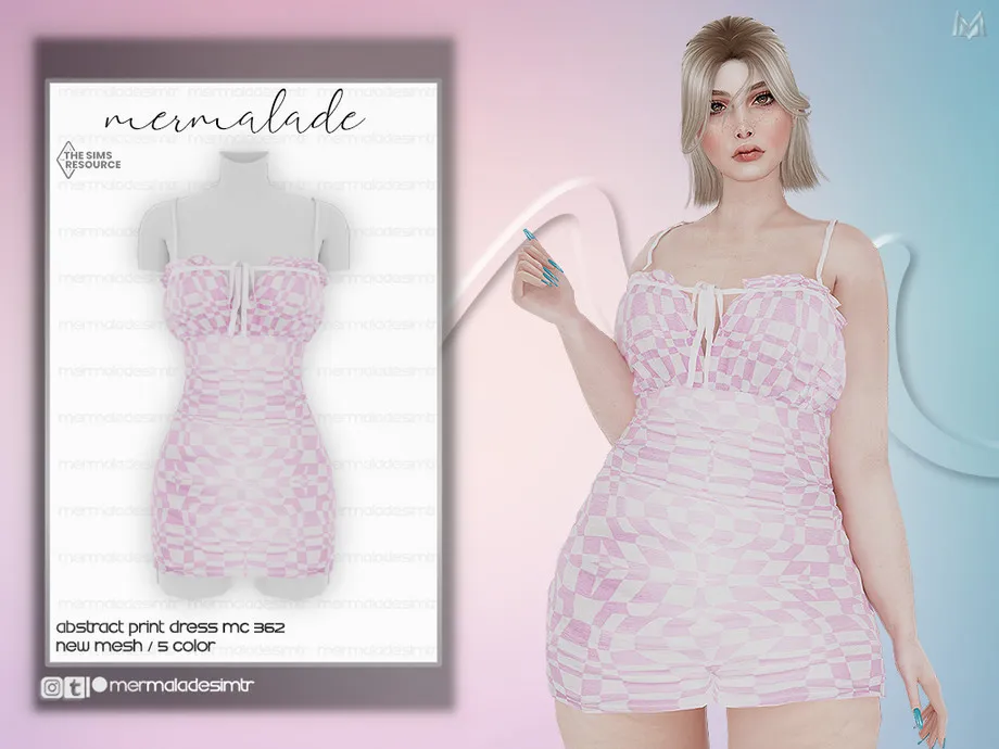 Abstract Print Dress MC362