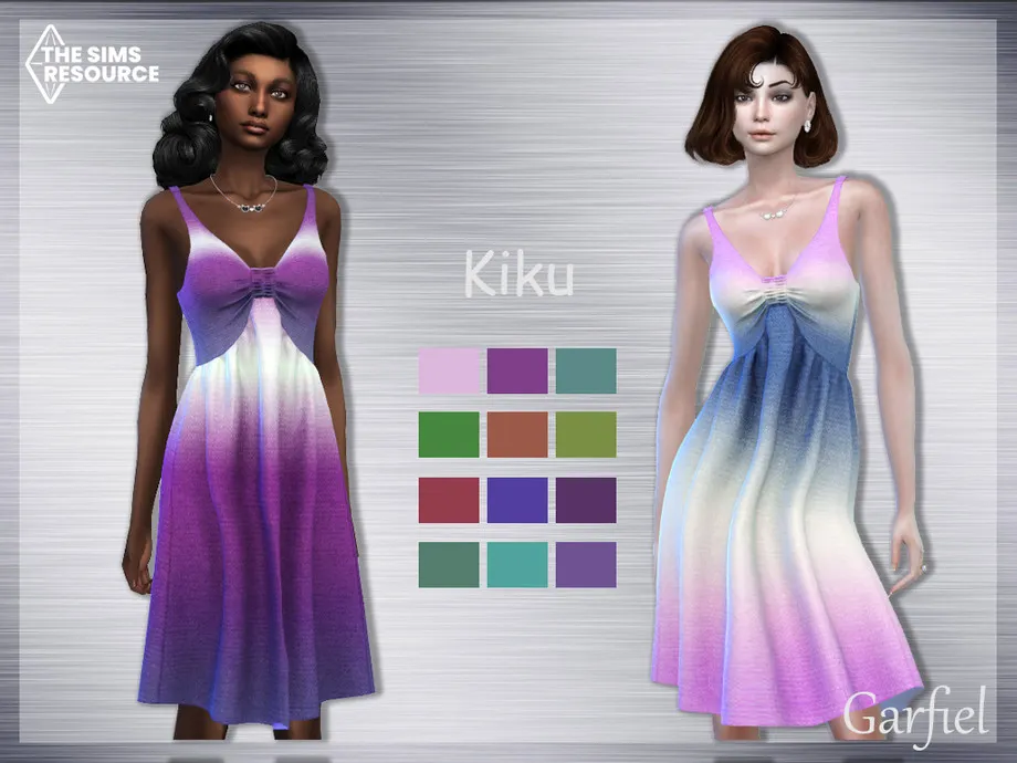 "Kiku" Gradient dress