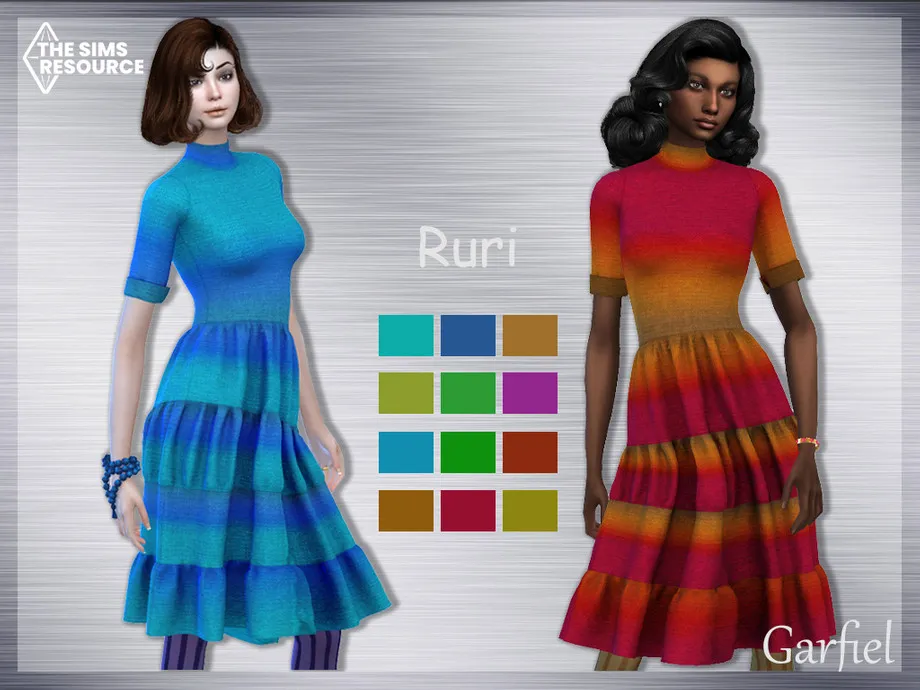 "Ruri" Gradient dress