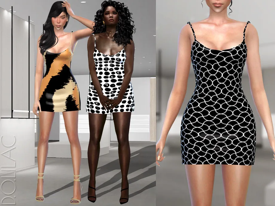 Patterned Mini Dress DO369