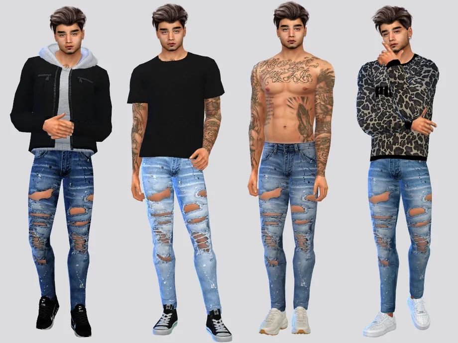 Hungson Tattered Jeans