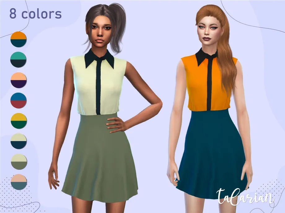 Evelyn [bicolor dress]