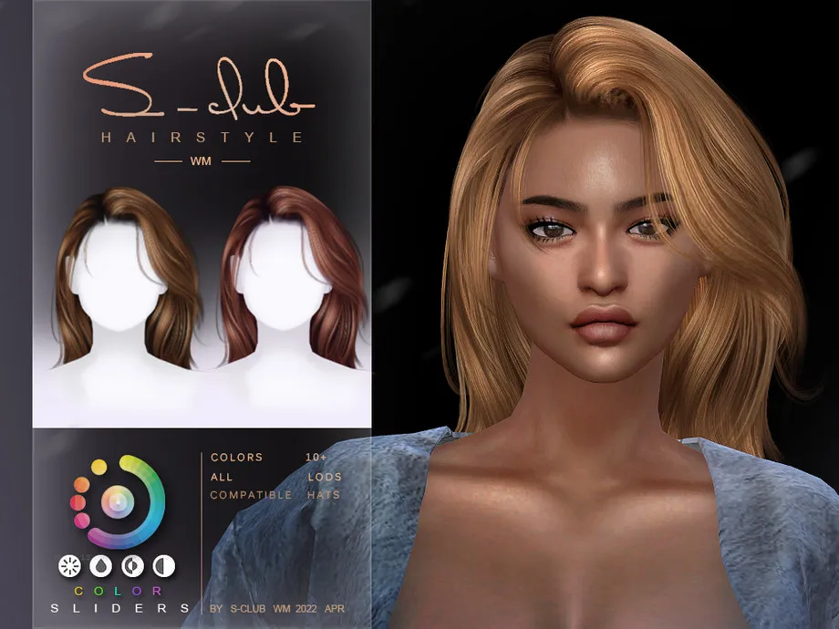 Mi long wavy female hairstyle (LINDA)by S-Club