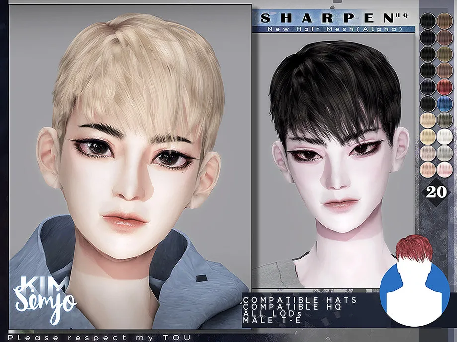 TS4 Male Hairstyle_Sharpen