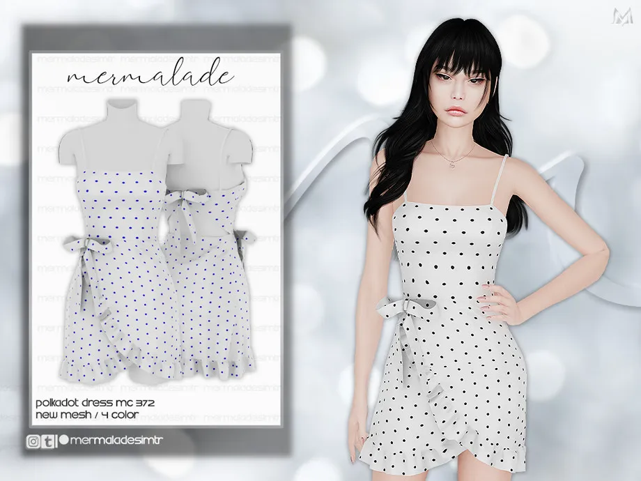 Polka Dot Print Dress MC372