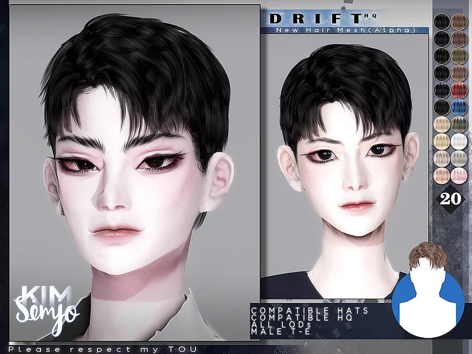 TS4 Male Hairstyle_Drift