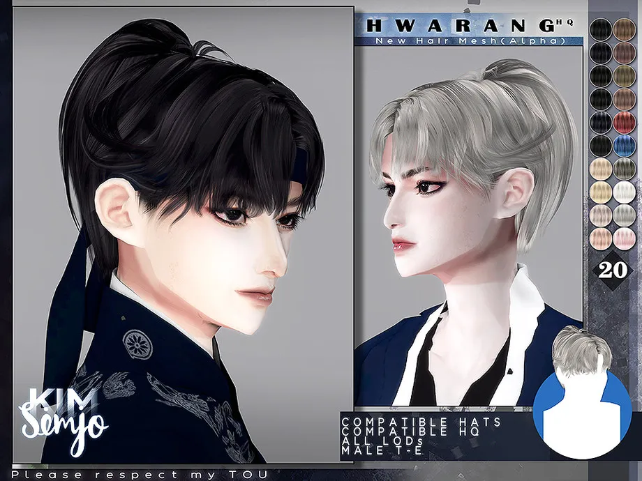TS4 Male Hairstyle_Hwarang