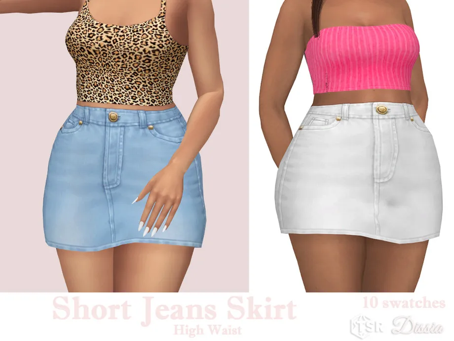 Short Jeans Skirt (High Waist)