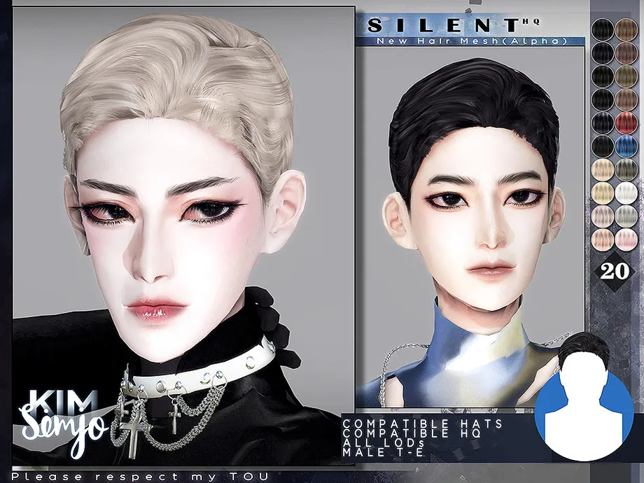 TS4 Male Hairstyle_Silent