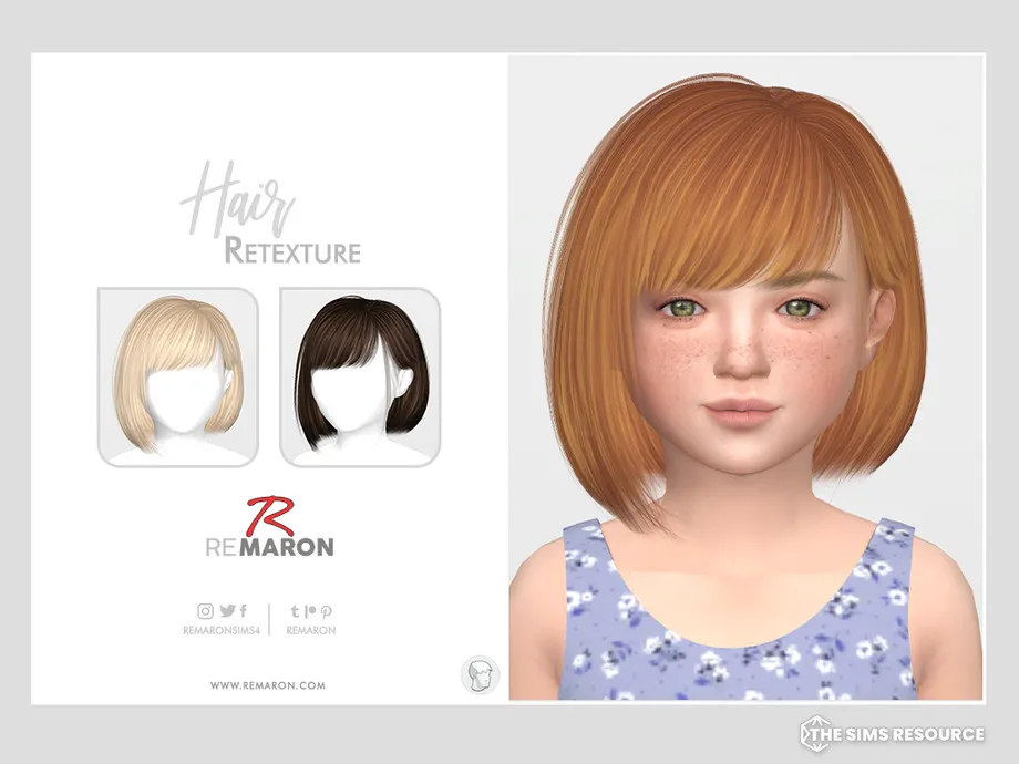 Olivia Child Hair Retexture Mesh Needed