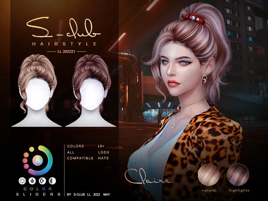 High ponytail short hair(Claire)