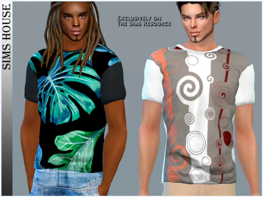 Men's T-shirt tropical print