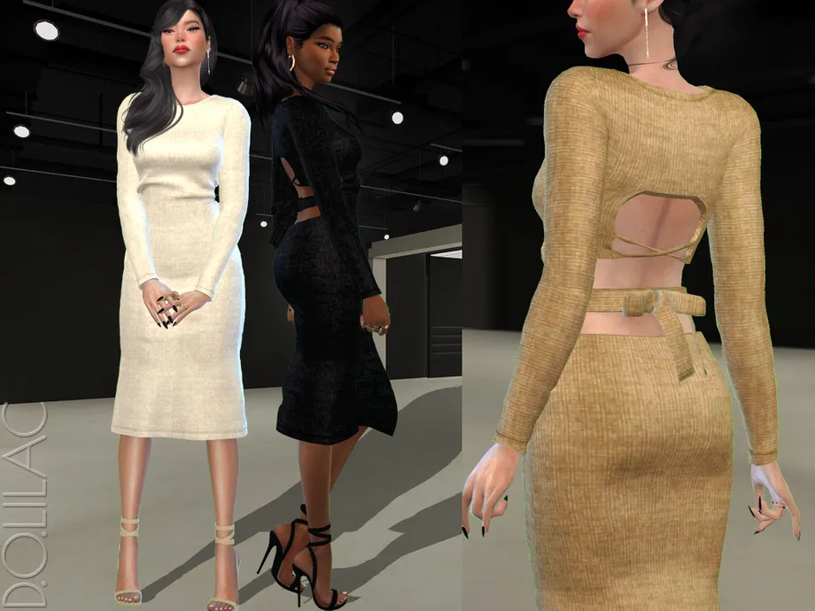 Open Back Dress DO414