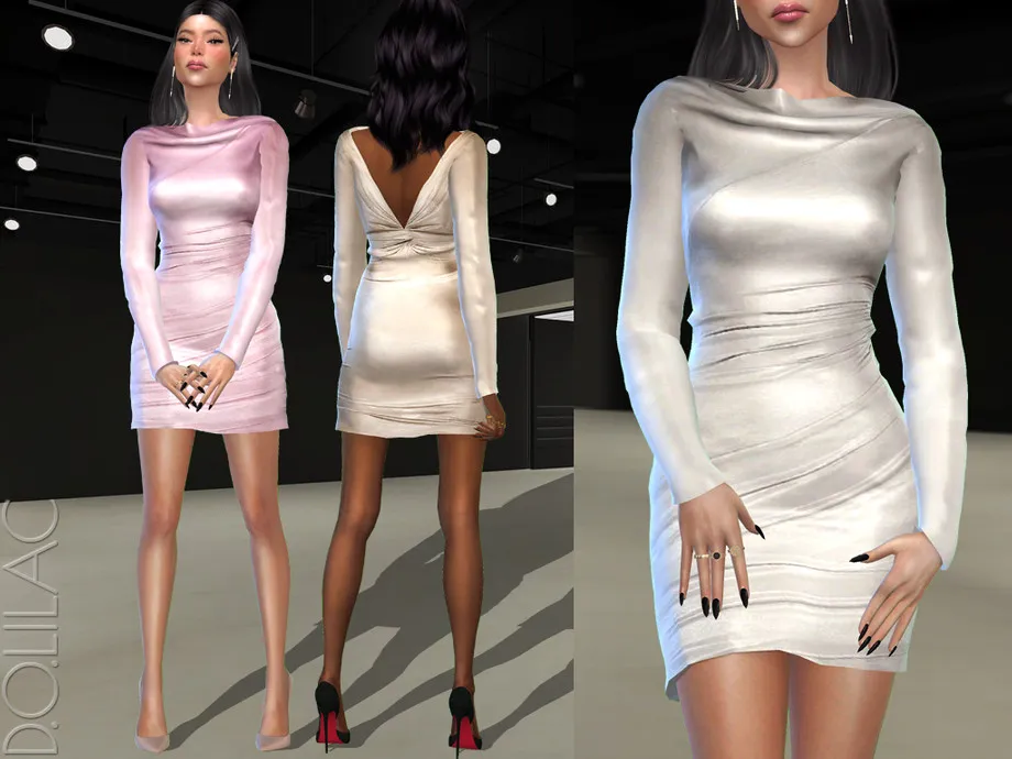 Satin Mini Dress DO415