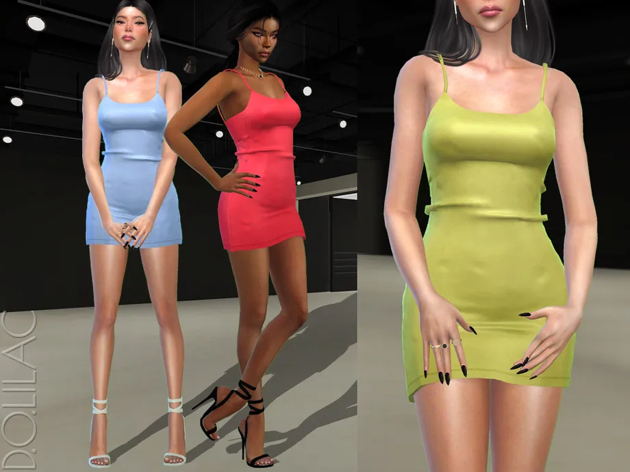 Stretch Satin Dress DO419