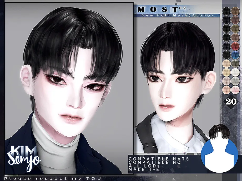TS4 Male Hairstyle_Most