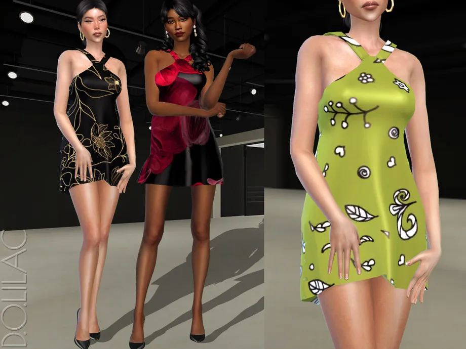 Halter Neck Dress DO438