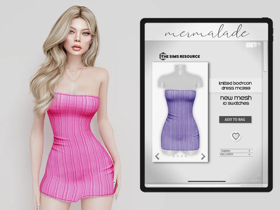 Knitted Bodycon  Dress MC393