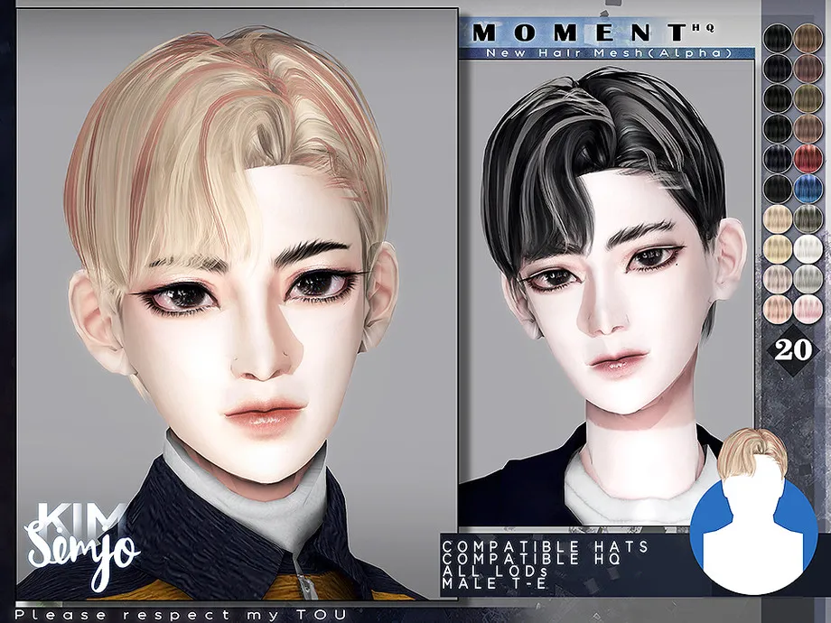TS4 Male Hairstyle_Moment