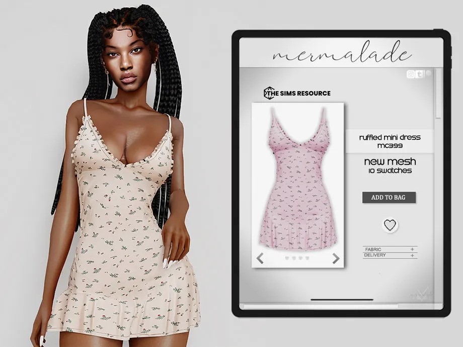 Ruffled Mini Dress MC399