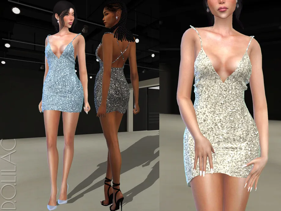 Embellished Mini Dress DO456