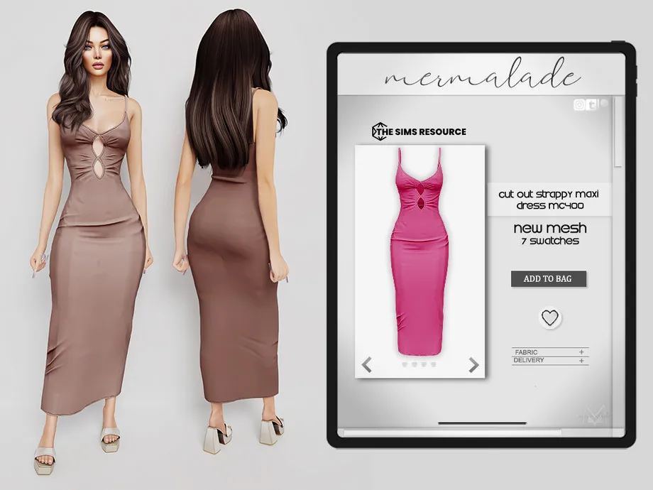 Cut Out Strappy Maxi Dress MC400