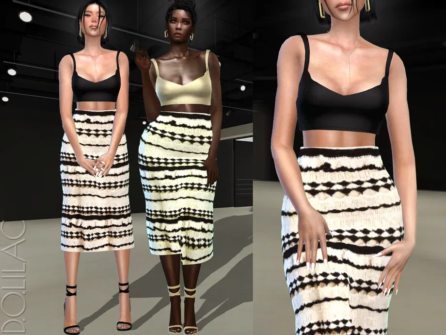 Knit Midi Skirt DO460