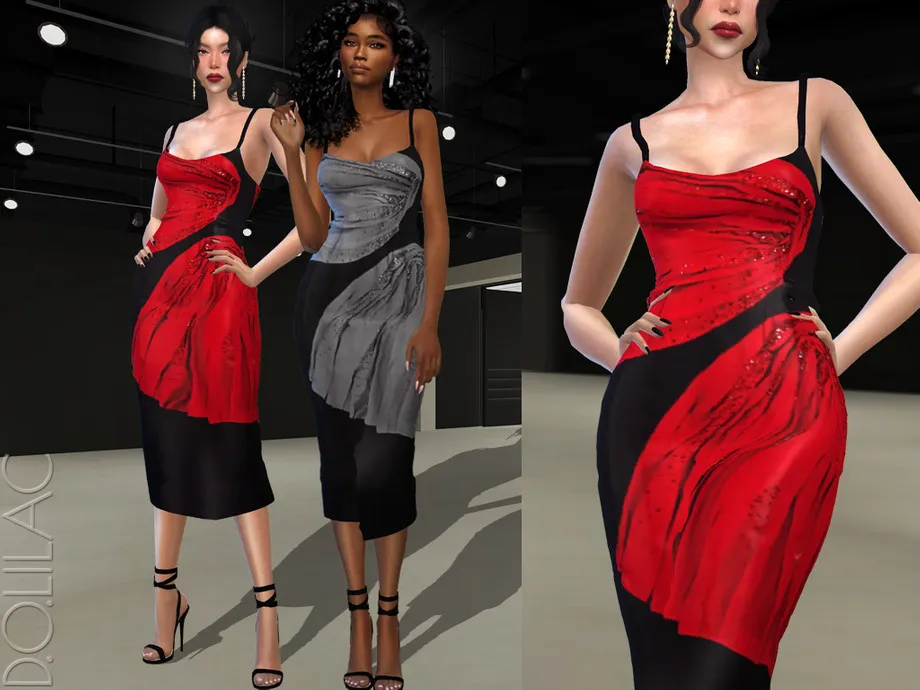 Printed Midi Dress DO468