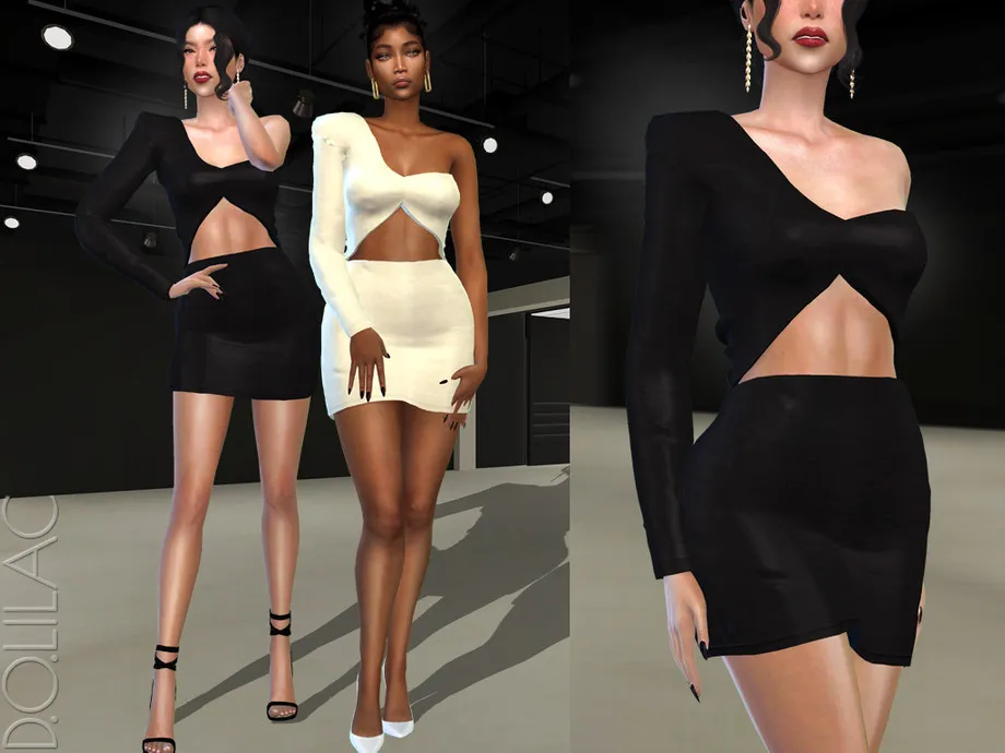 One-Shoulder Mini Dress DO467