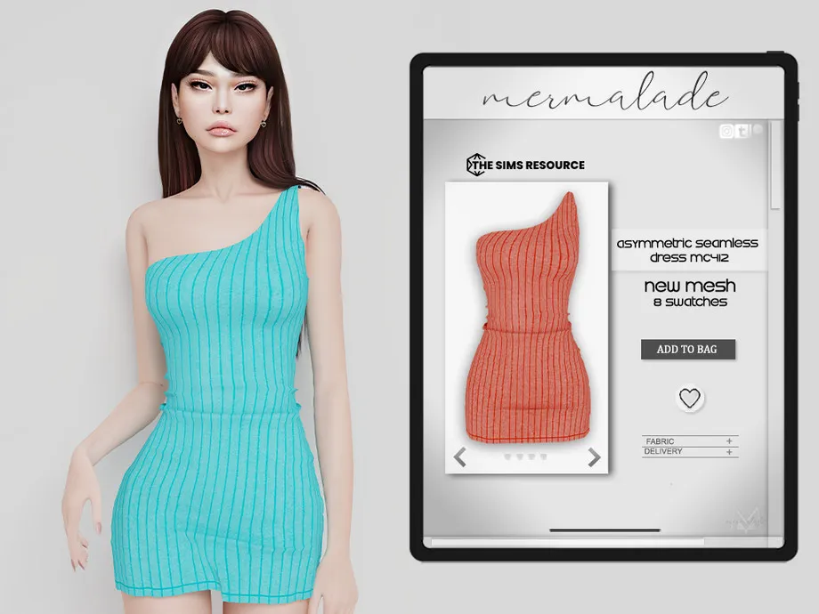 Asymmetric Seamless Dress MC412