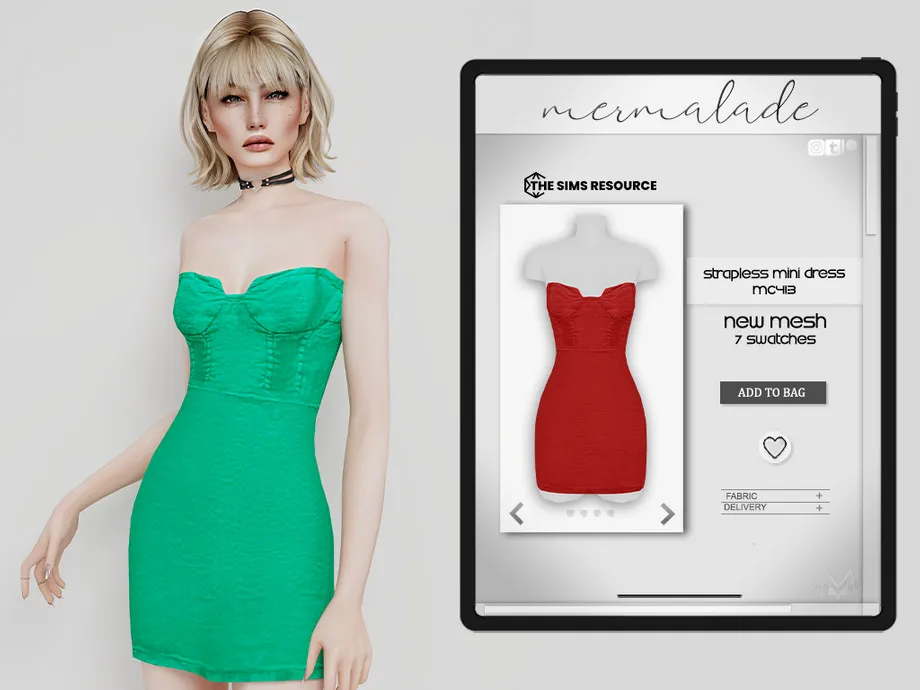 Strapless Mini Dress MC413