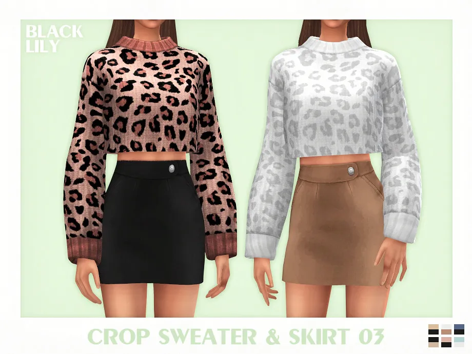 Crop Sweater & Skirt 03