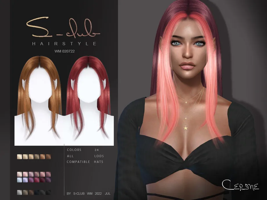 Straight long hair style(Celine)020722 by S-CLUB