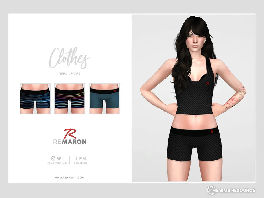 Gym shorts 01 for Female Sim