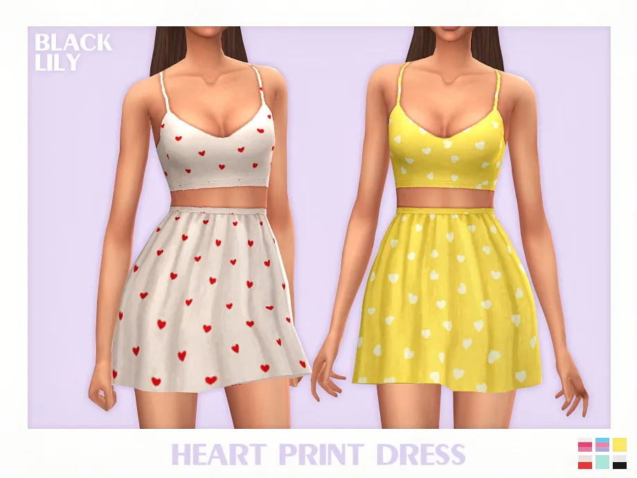 Heart Print Dress