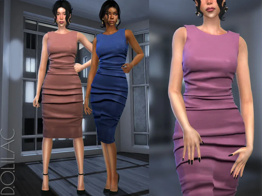 Ruched Jersey Midi Dress DO480