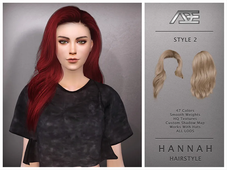 Hannah - Style 2 (Hairstyle)