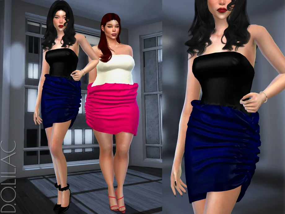 Silk Ruched Dress DO489